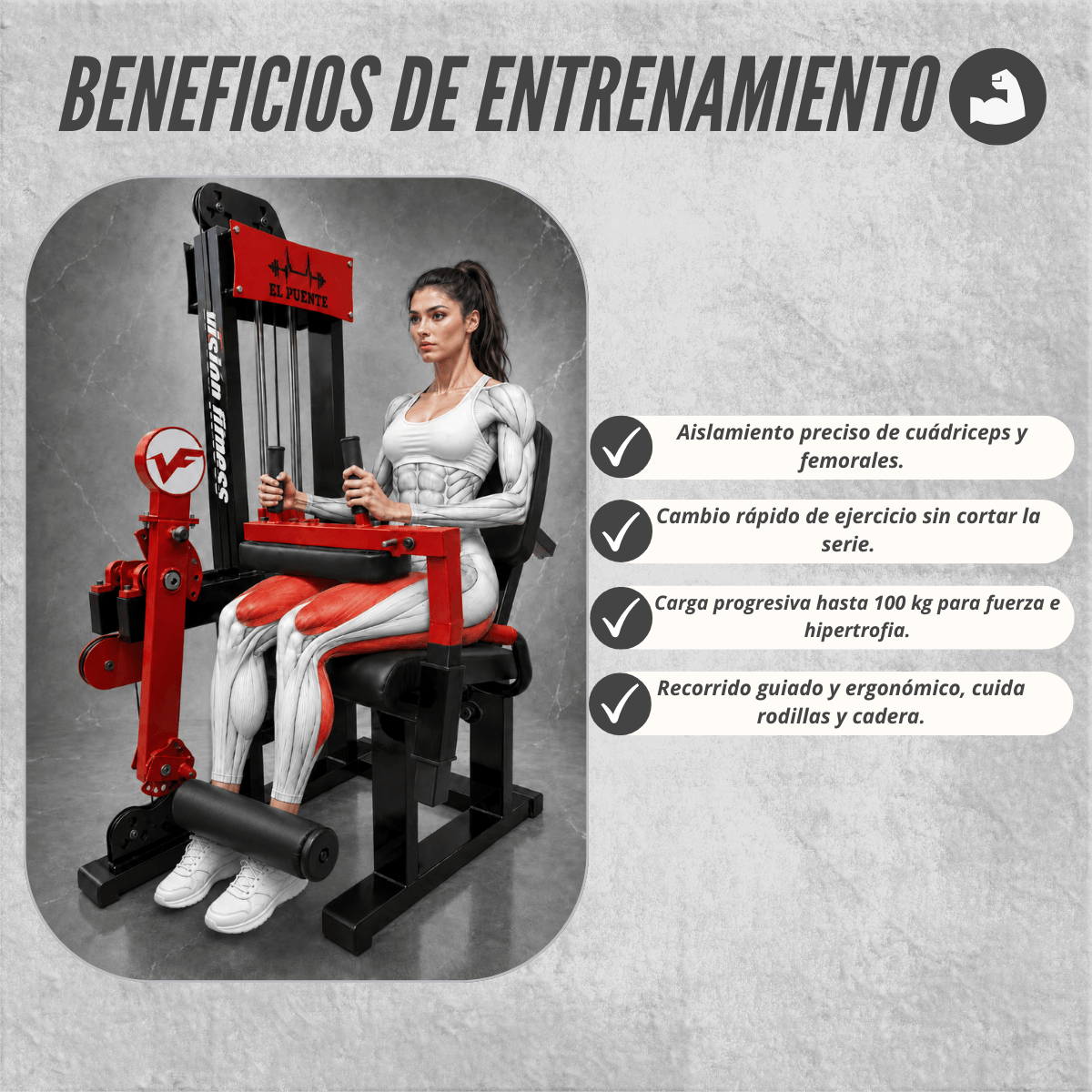 Sillón combinado Cuádriceps/Femoral